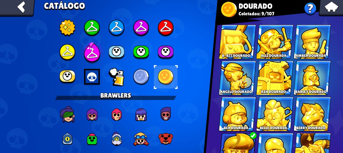 Conta de brawl stars/ 105k trofeus+ 8 anos de jogo+100 brawlers full