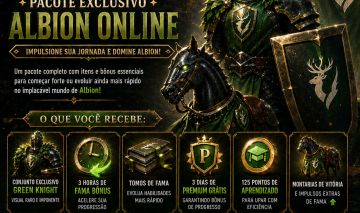 PACOTE ALBION ONLINE (NA SUA CONTA) 6 DIAS DE VIP (PREMIUM) + SKINS!