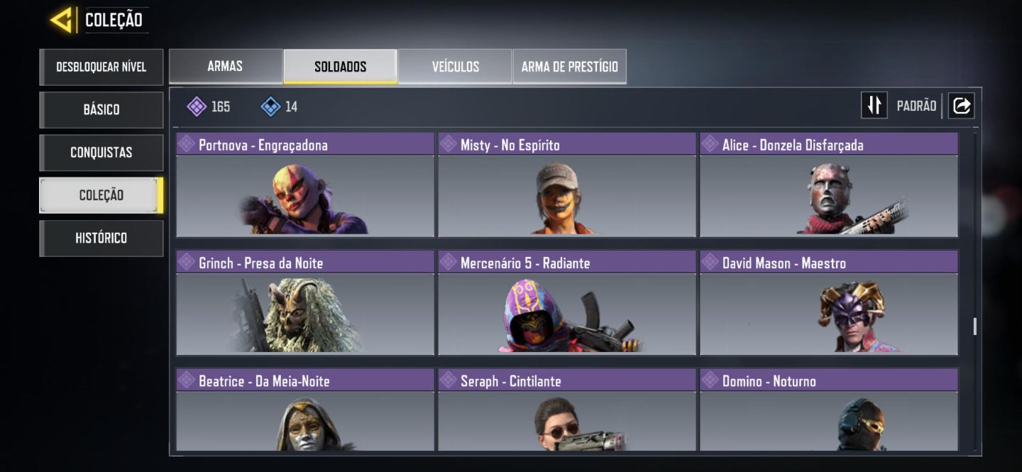 CONTA COD MOBILE COM 3 ARMAS MÍTICAS / 10 LENDÁRIAS / 1 PRESTÍGIO, VÁRIAS SKINS