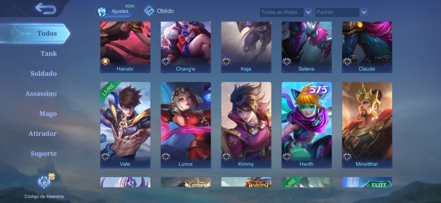 Conta móbile Legends,boa p n começar do zero e tbm n ter nd