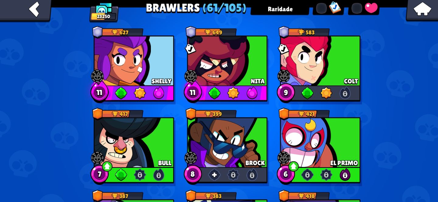 Conta brawl stars com skins mais raras do jogo