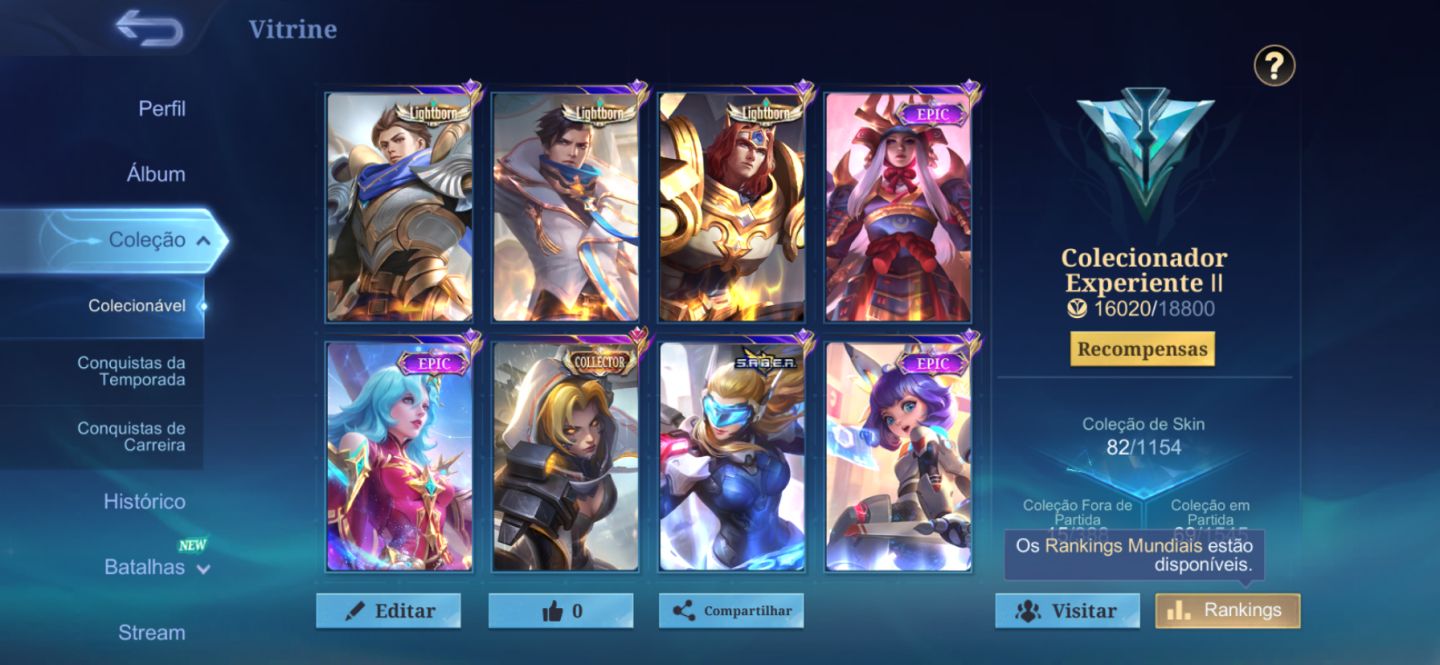 Conta móbile Legends,boa p n começar do zero e tbm n ter nd