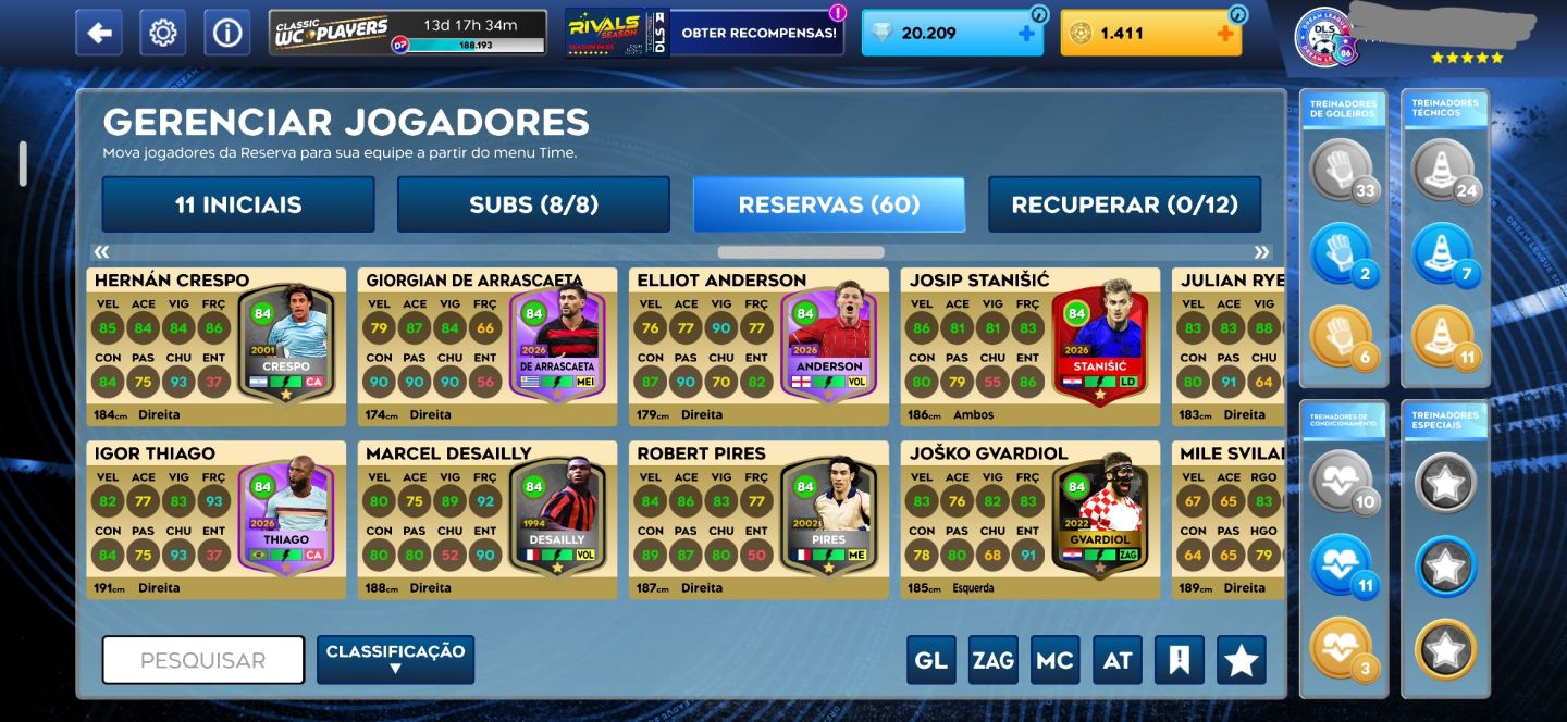 CONTA DE DREAM LEAGUE SOCCER 26 COM MUITOS DIAMANTES!!!