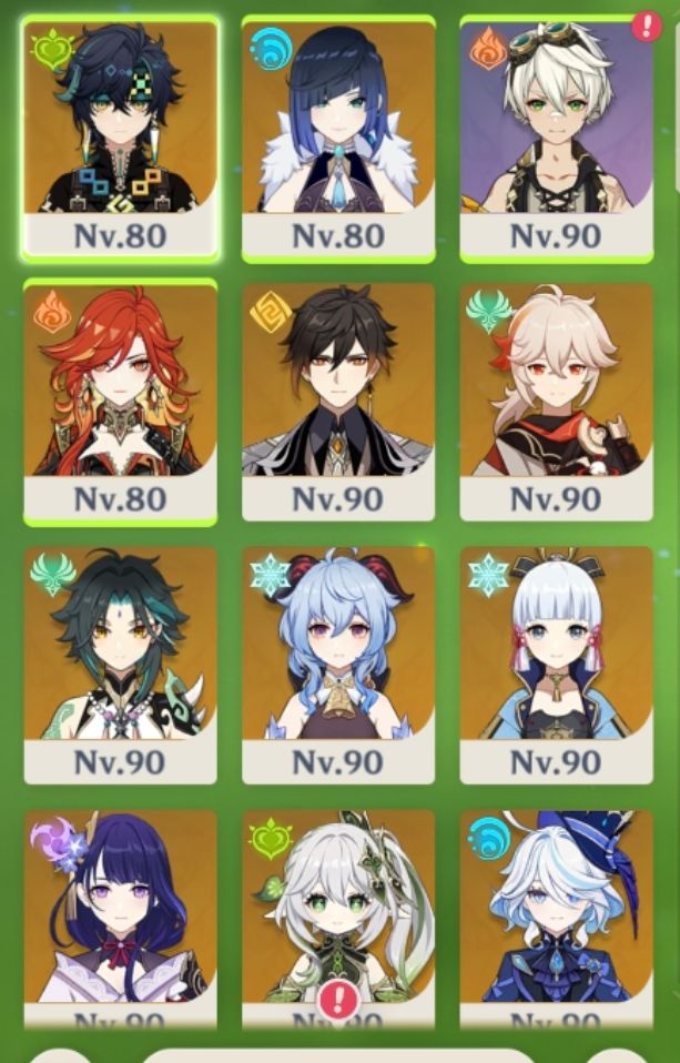 Conta tripla Hoyo (Honkai, Genshin e Zzz) todas nível max com vários personagens