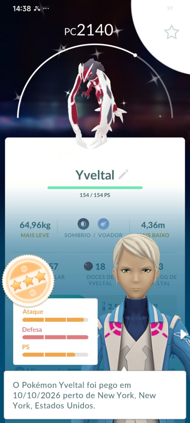 Conta Pokémon Go Com 4 Lendários Shiny