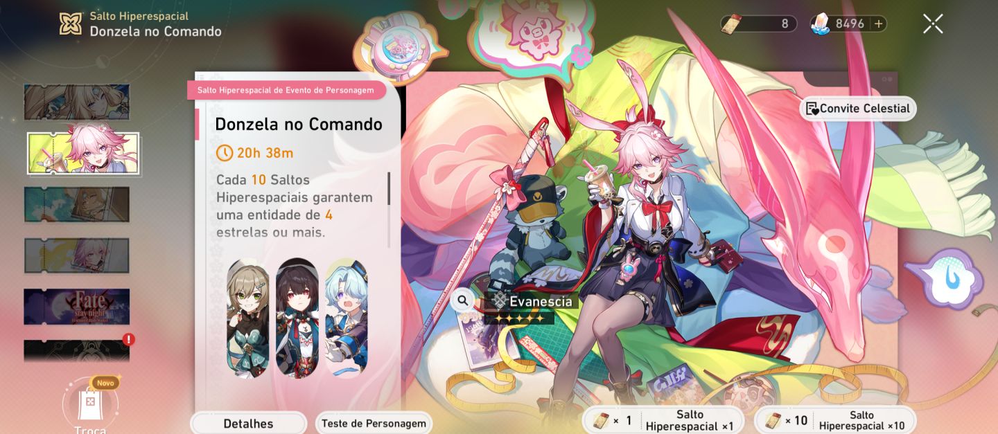 Conta hsr 9000 de jade Castorice+cone e noite eterna+cone
