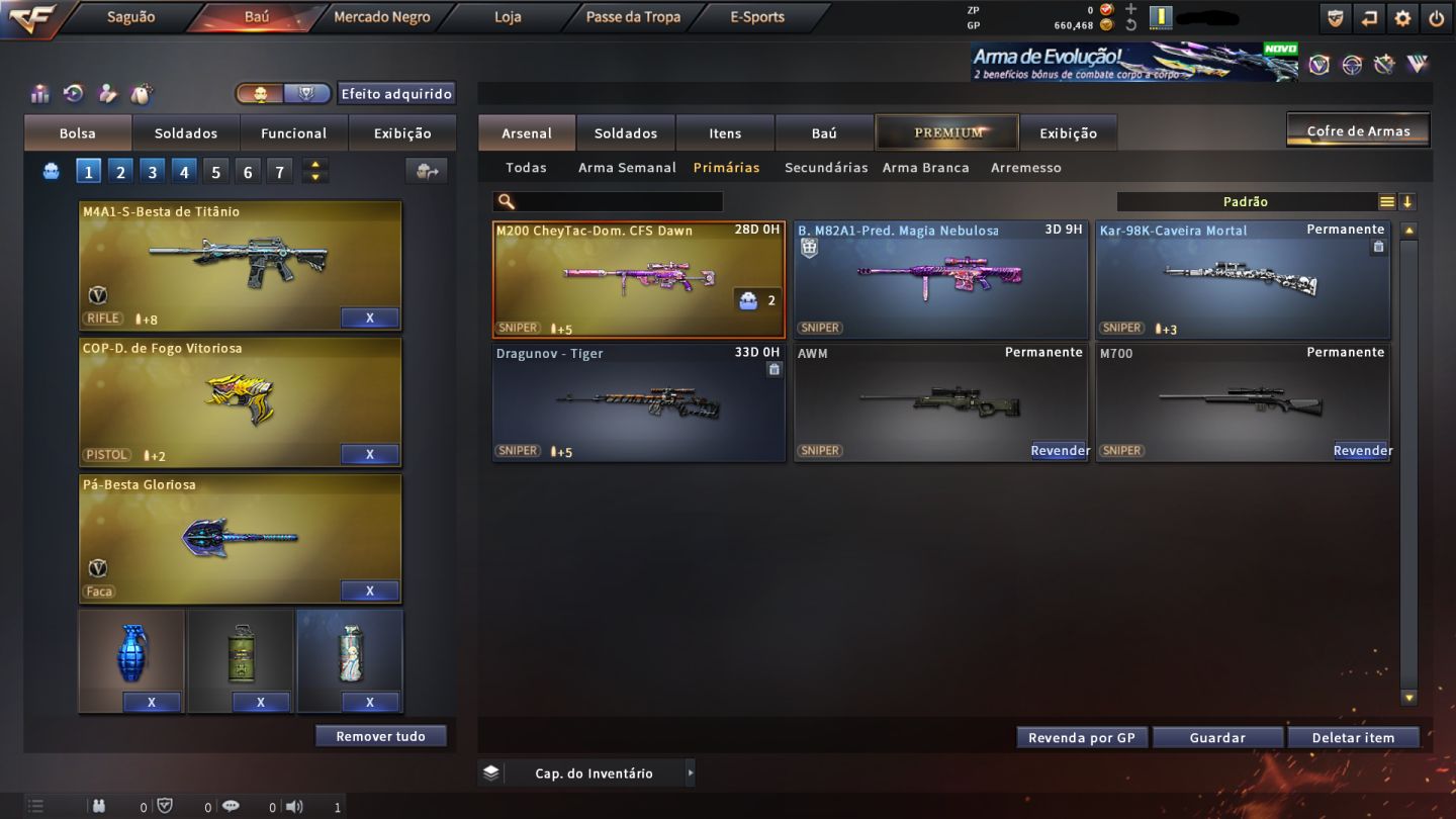 [PROMO] CONTA CROSSFIRE + VIP PROTO + BARRINHA OURO