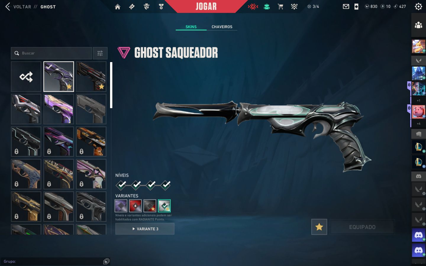Conta valorant com 3400 reais gastos!!!