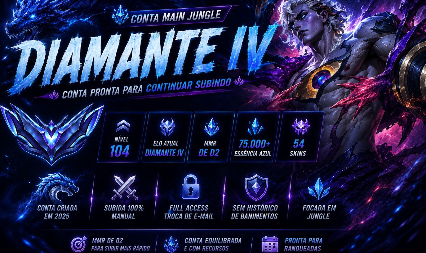 LEAGUE OF LEGENDS LVL 104 | DIAMANTE 4