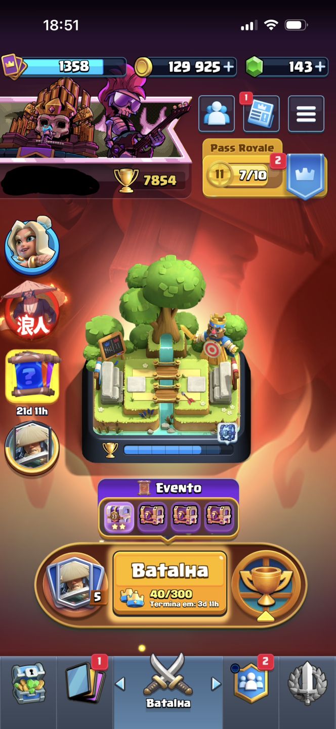 Conta de Clash Royale upada com 4 anos
