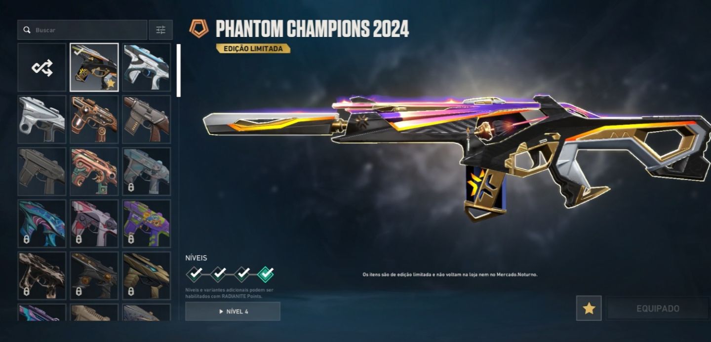 Conta valorant com varias skins inclusive skin rara champions