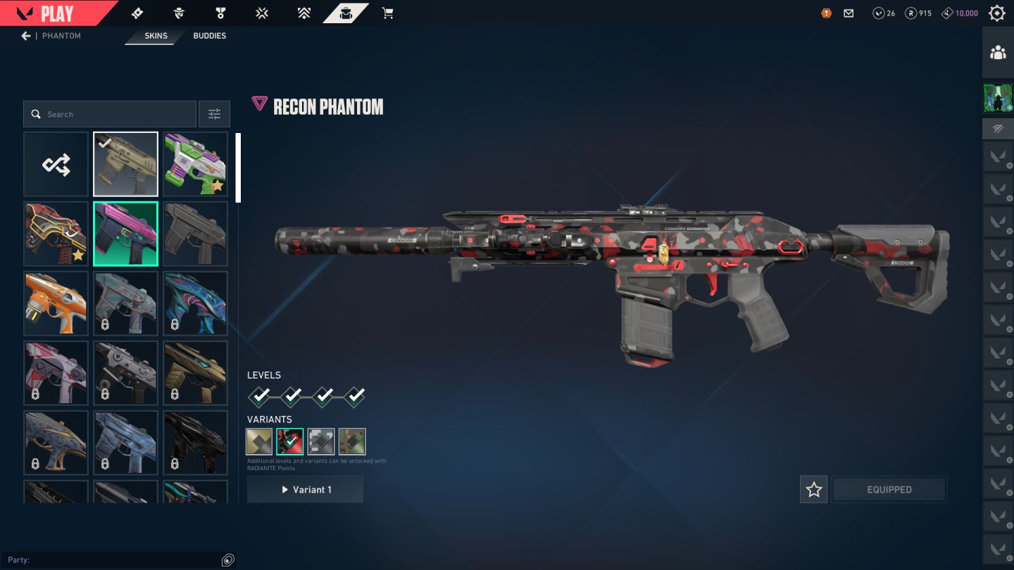 Conta de valorant com muitas skins