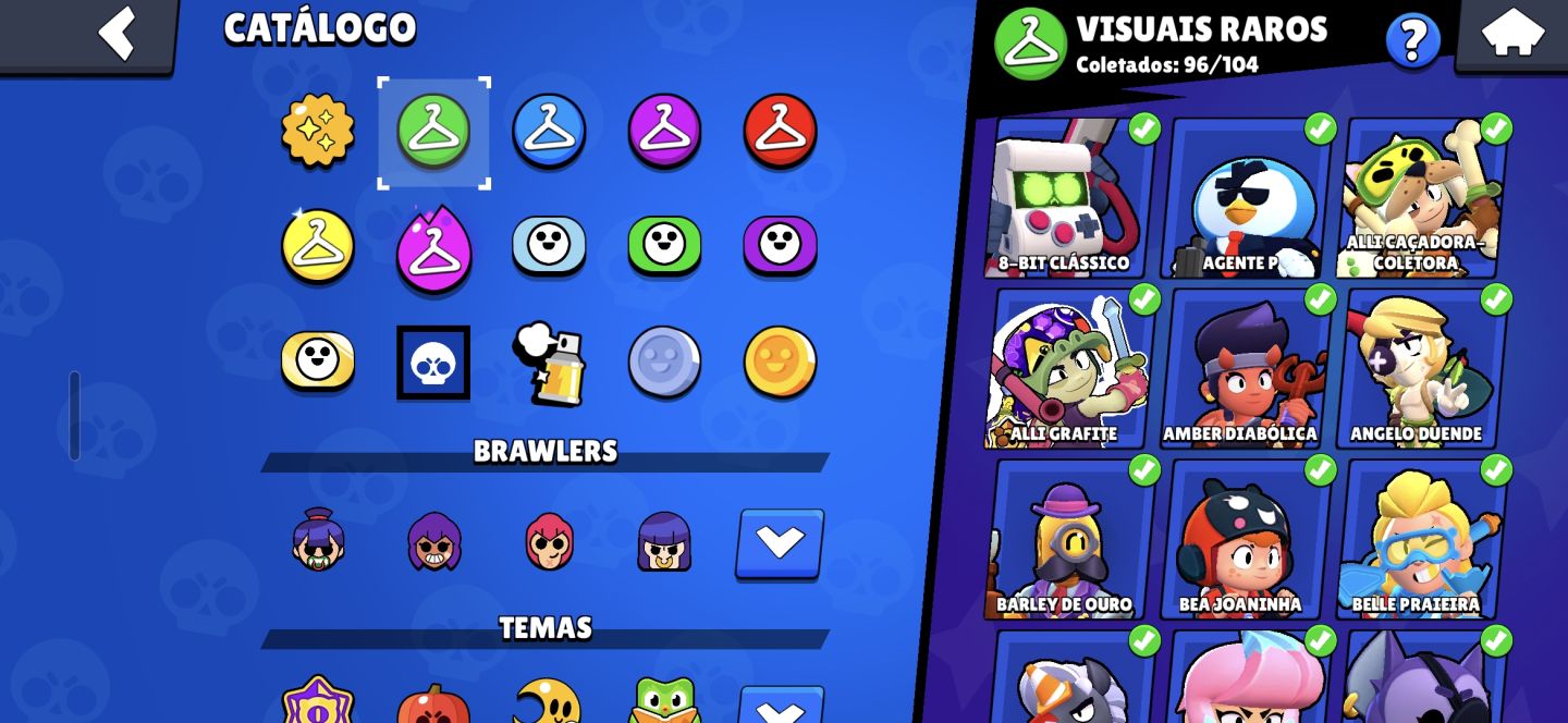 Conta de brawl stars com várias skins rara
