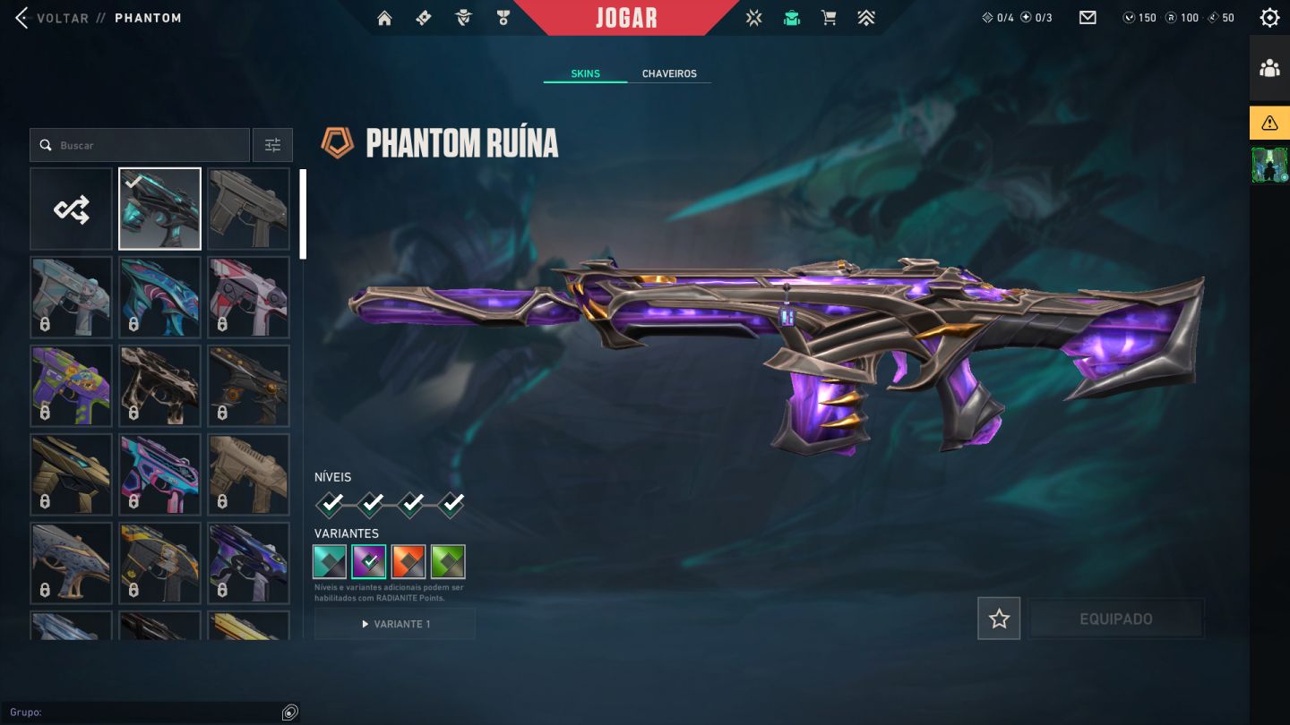 CONTA VALORANT - VANDAL DRAGÃO, OPERATOR ÍON E PHANTOM RUÍNA - LV42