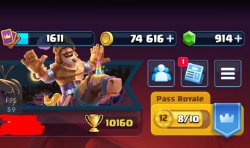 Conta de Clash Royale om 10K de troféus