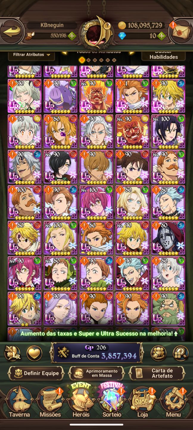 CONTA SEVEN DEADLY SINS 7DS MELIODAS NÊMESIS