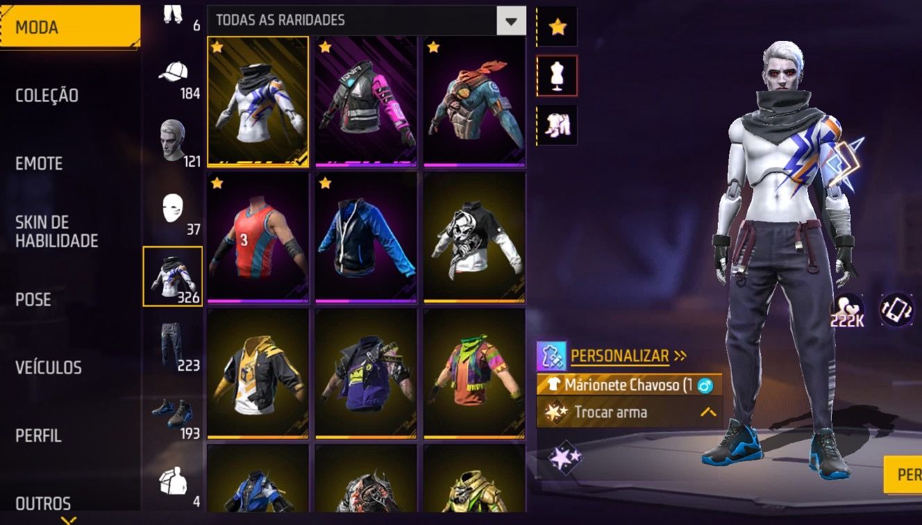 CONTA FF+ 326 PEITAS + JAQUTA ASUS + COELHÃO + MARIONETE + XM8 ATRIBUTADA
