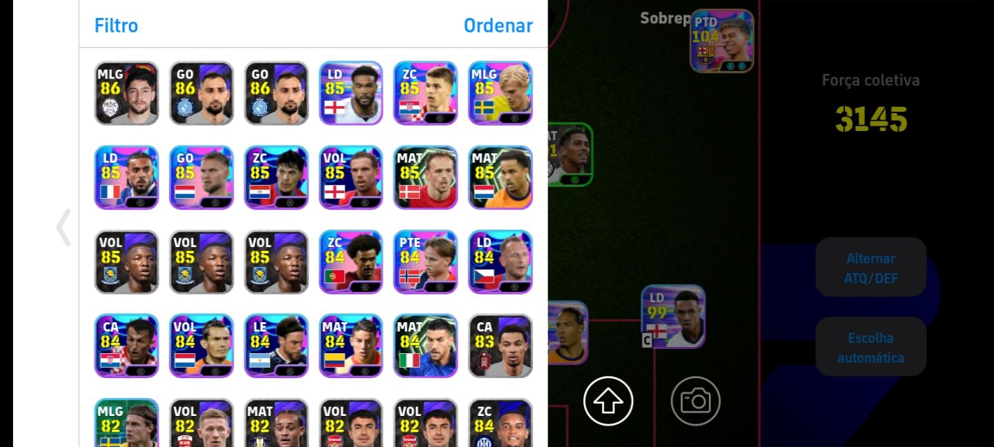 Conta completa de eFootball (2 peck do Messi e do lamine yamal