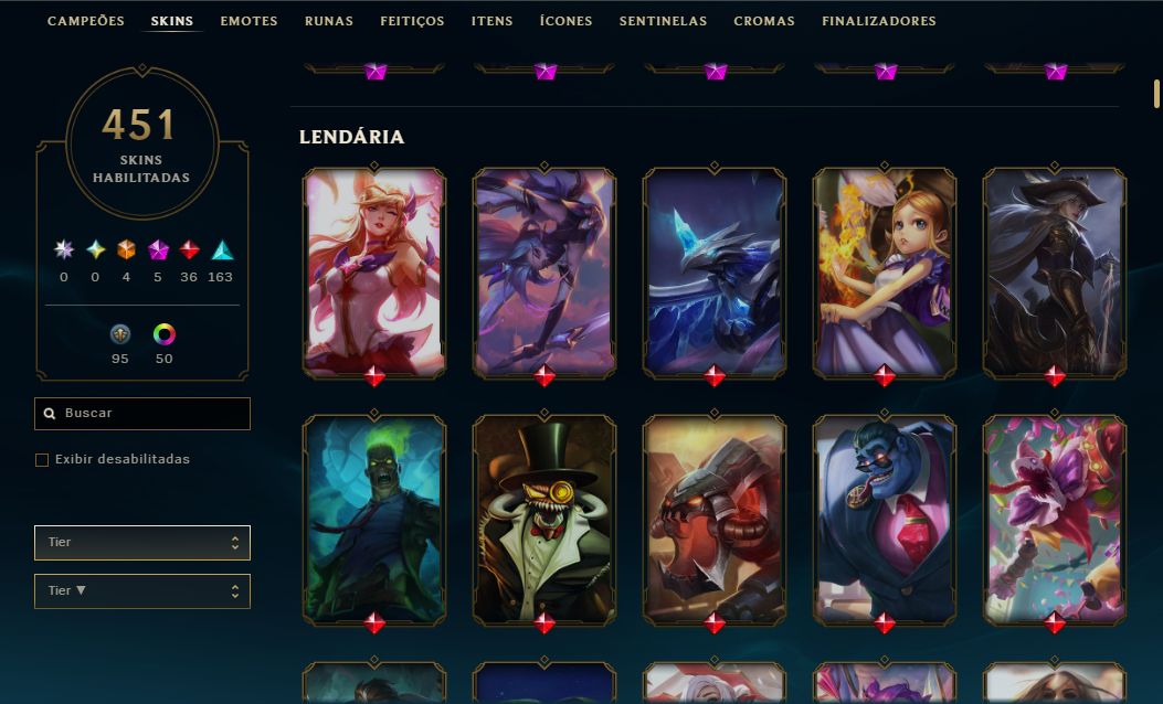 CONTA LOL | 451 SKINS | SEASON 2014