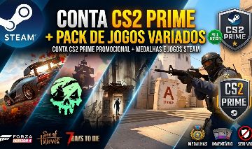CONTA CS2 PRIME COM MEDALHAS + JOGOS PREMIUM INCLUSOS
