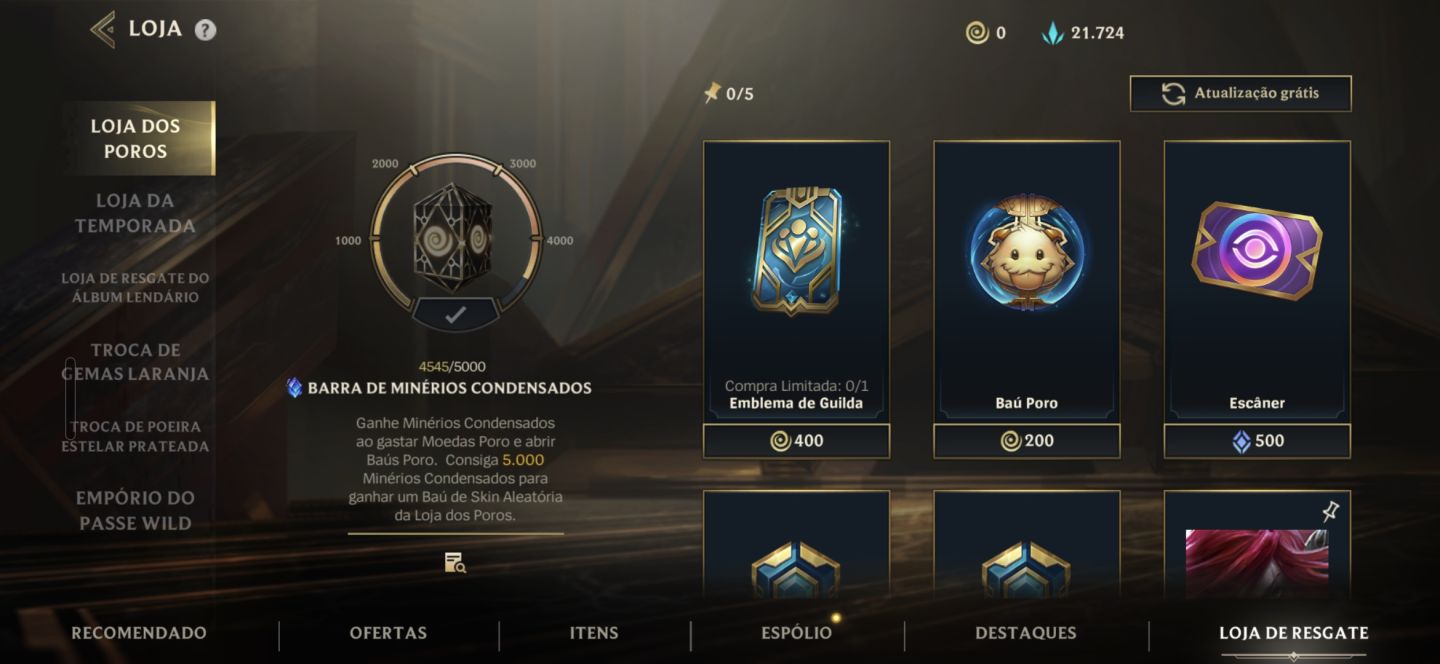Conta Wild Rift level 177