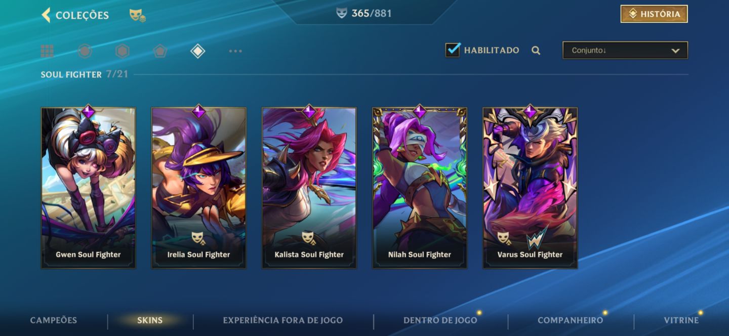 CONTA DE WILD RIFT EXTREMAMENTE COMPLETA 365 SKINS NA COLEÇÃO! | muitos gachas