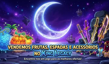 Loja lunar, vendemos acessórios, espadas e frutas de king legacy