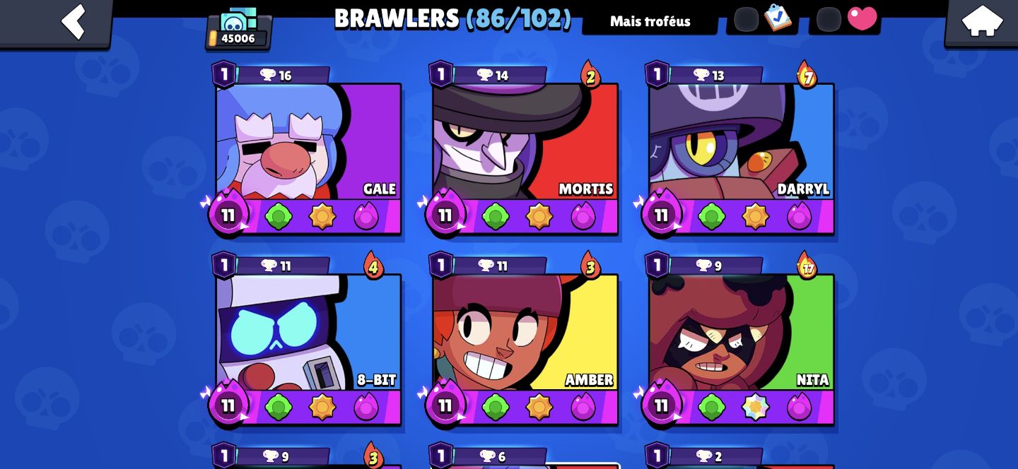 Brawl Stars 45k Troféus | Conta Antiga | Inclui Clash Royale + CoC