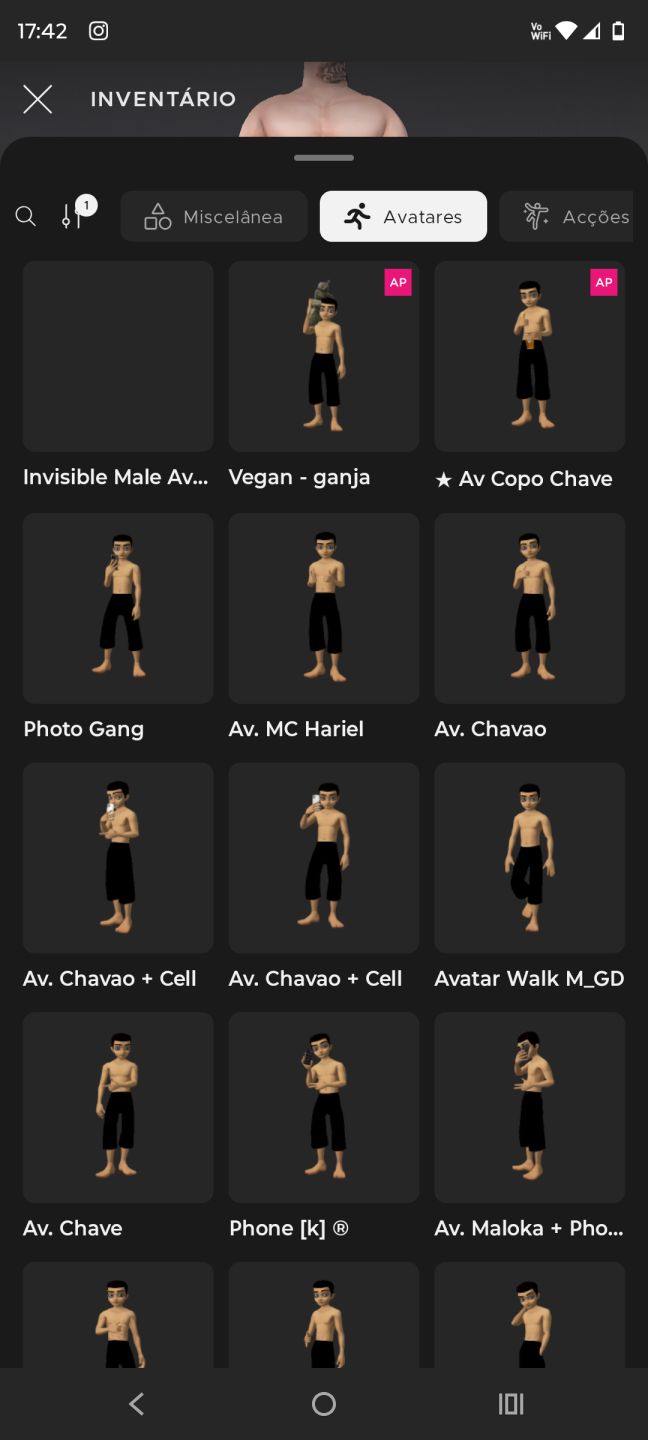 Conta IMVU - Masculino