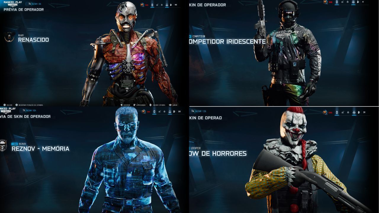 SKIN IRIDESCENTE (SEASON 4) + EDIÇÃO COFRE + BLACKCELL TEMPORADA 1 e MUITO +