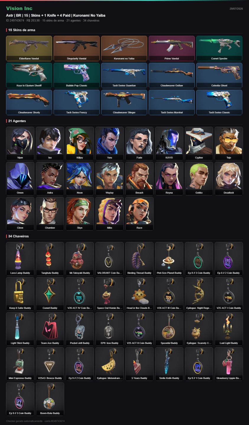 Astr | BR | 15 | Skins + 1 Knife + 4 Paid | Kuronami No Yaiba