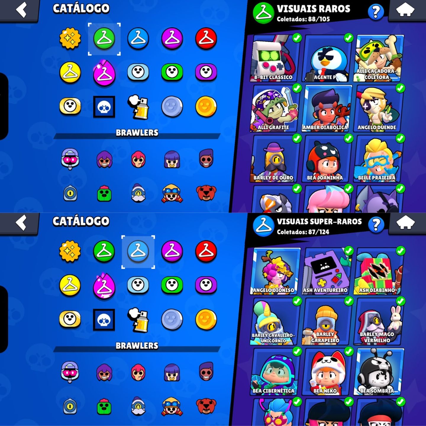 CONTA DE BRAWL STARS 72K DE TROFEUS | 107 BRAWLERS varias skins