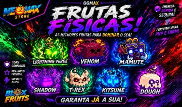 Loja de blox fruits / Frutas fisicas / lightning verde Venom shadowe muito mais