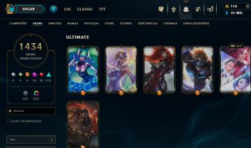 Conta lol Ex Grão-Mestre 1.434 skins, varios chibis do tft, tendo tudo no paoc