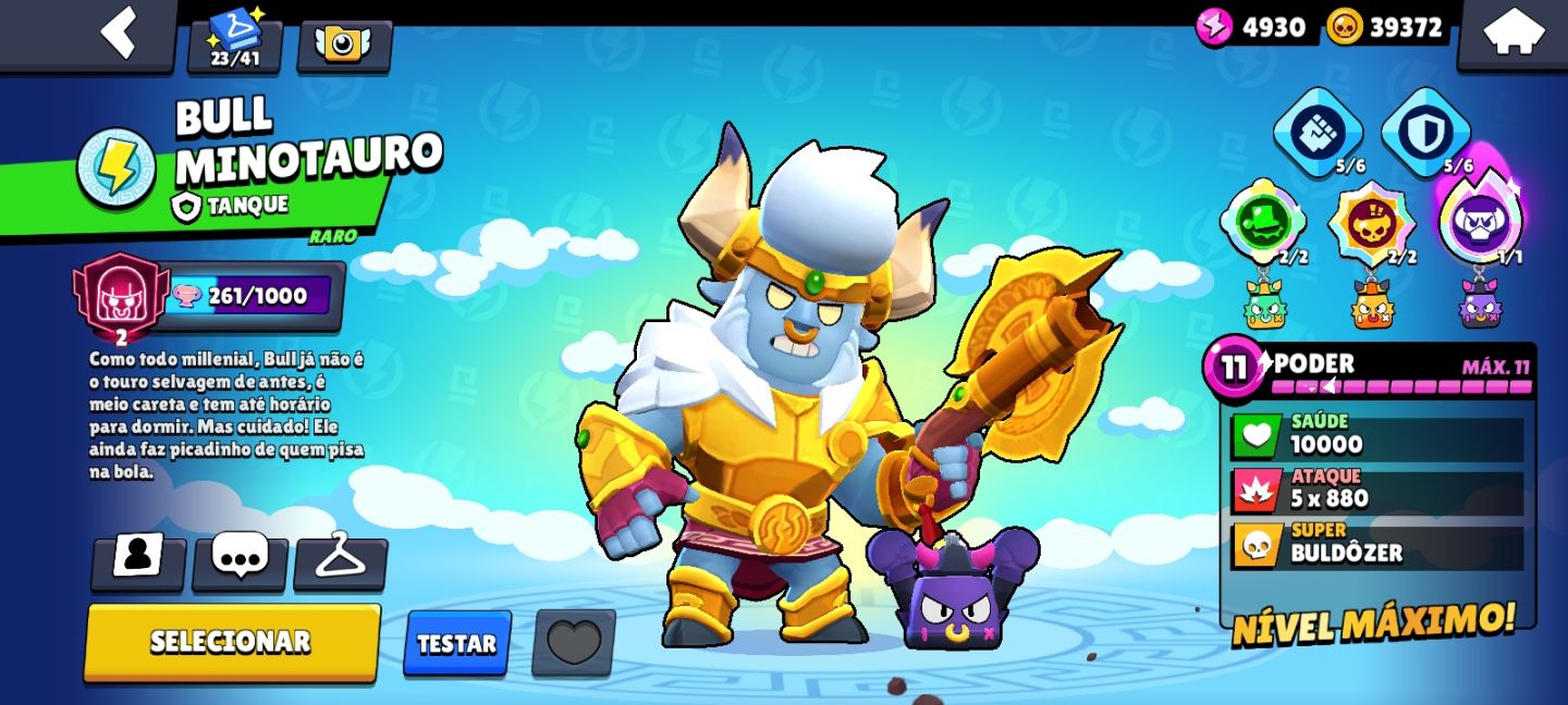 Conta de Brawl Stars com 40k de Troféus e muitas Skins e Recursos!!
