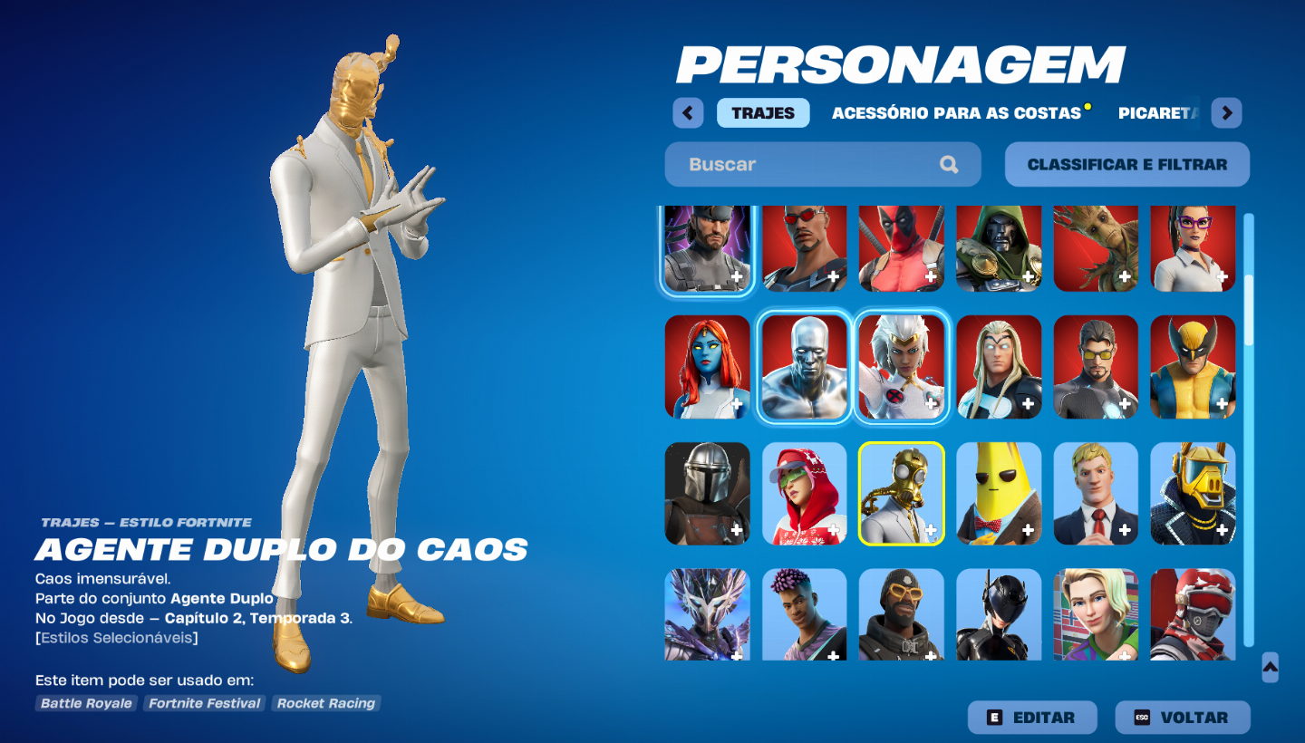 CONTA FORTINITE, 176 SKINS (MINTY AXE) E SALVE O MUNDO FUNDADOR PODER 137