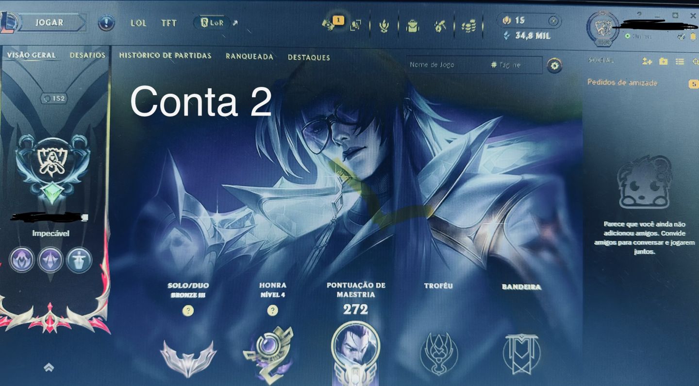 CONTAS DE LOL/FULL ACESSO/PODE TROCA A SENHA E O E-MAIL/ENTREGA 100% garantida