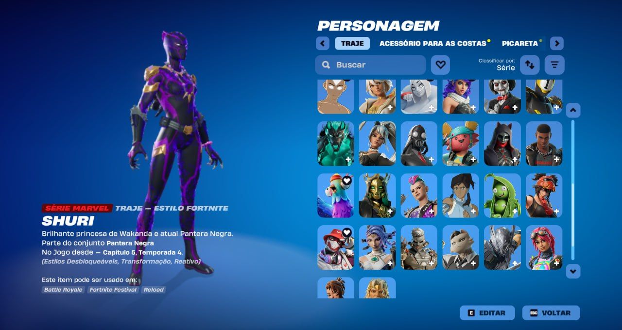CONTA FORTNITE | 50 SKINS | SHURI + DOUTOR DESTINO + JUICE WORLD