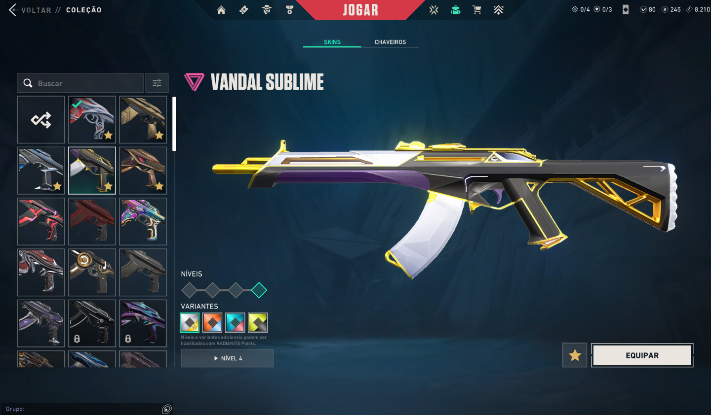 CONTA VALORANT COM KURONAMI, BUTTERFLY E KARAMBIT