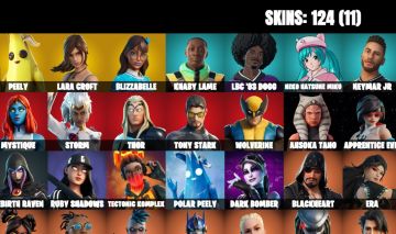 Conta Fortnite com 124 Skins + Gta V ( Lara Croft/Neymar/Marvel
