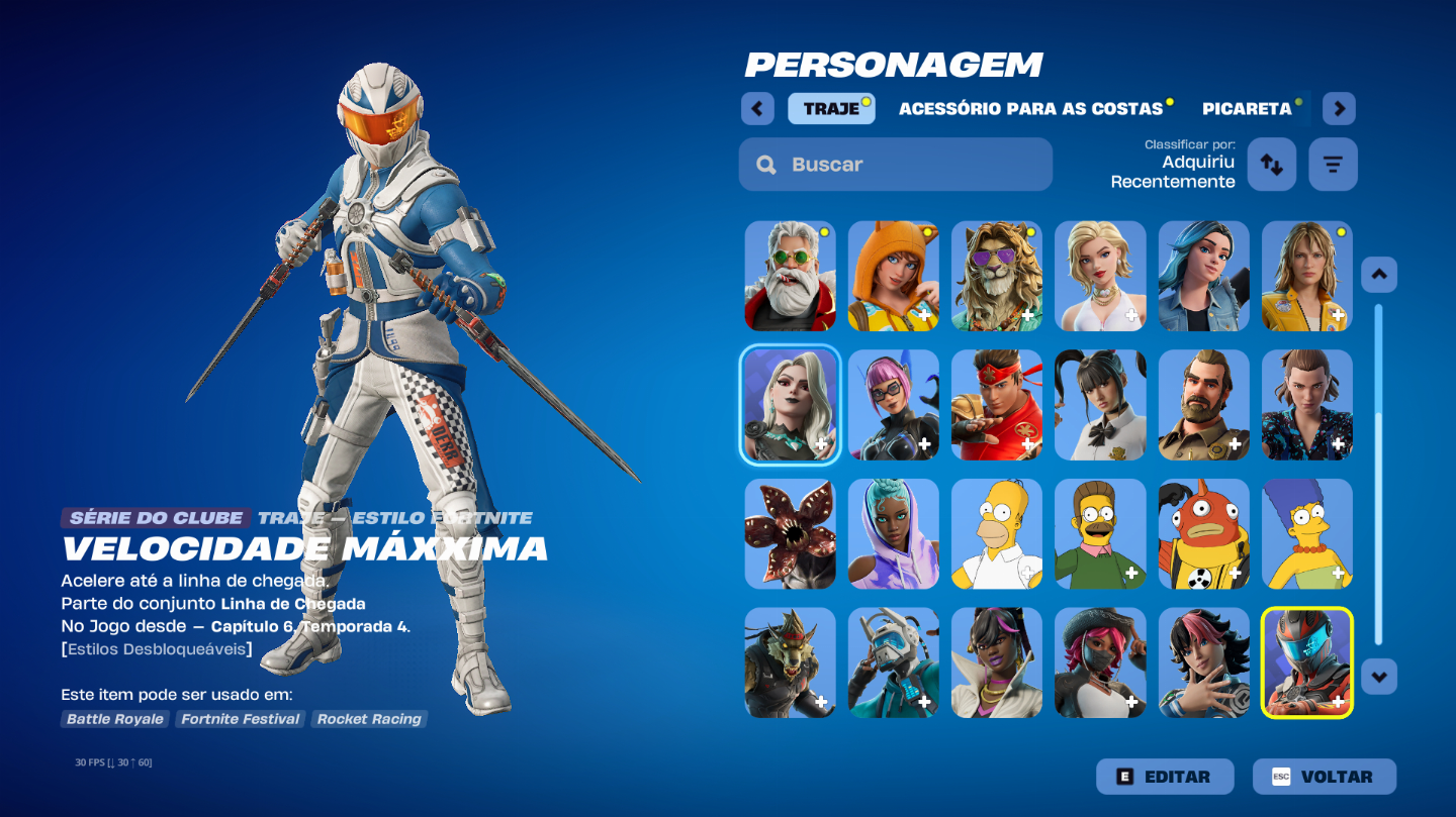 Conta fortnite com a renigade raider