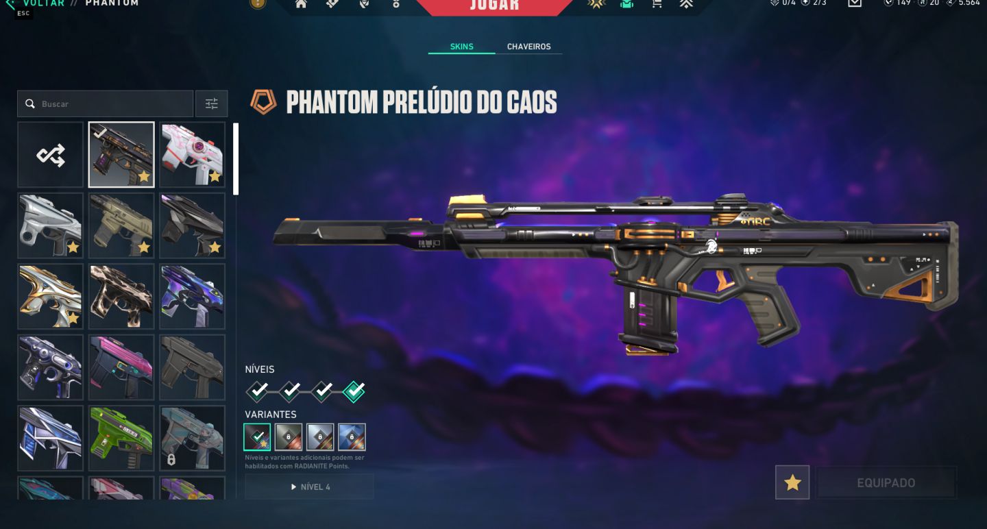 Conta valorant varias skins ex imo 2