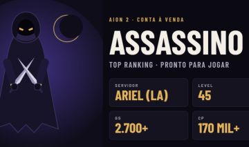 Assassino Lv 45 | Elyos | Serv Ariel | GS 2700+ | CP 170k+ | 3 ALT 1600+