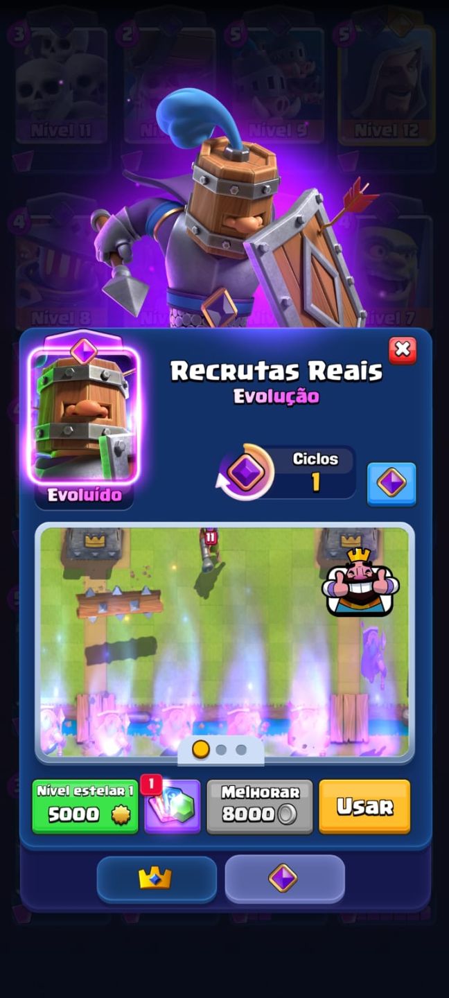 Promoção! Clash Royale Torre Rei Nv12 Arena 19 + 5610 Gemas + Cartas Evoluidas