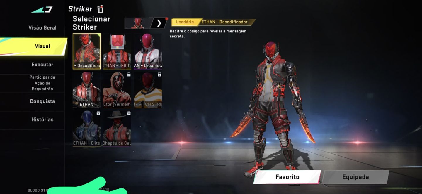 Conta de blood Strike com 3 Skins de facas