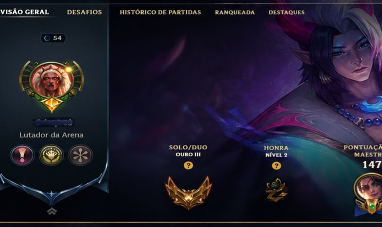 Uma conta lol plat 4