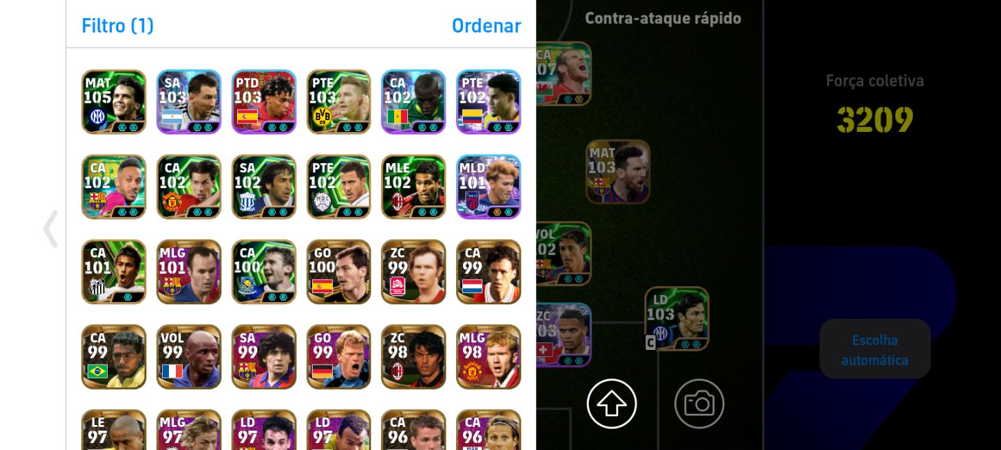 CONTA EFOOTBALL NEY LOIRO + MESSI PREMIUM E CIA SÓ KONAMI