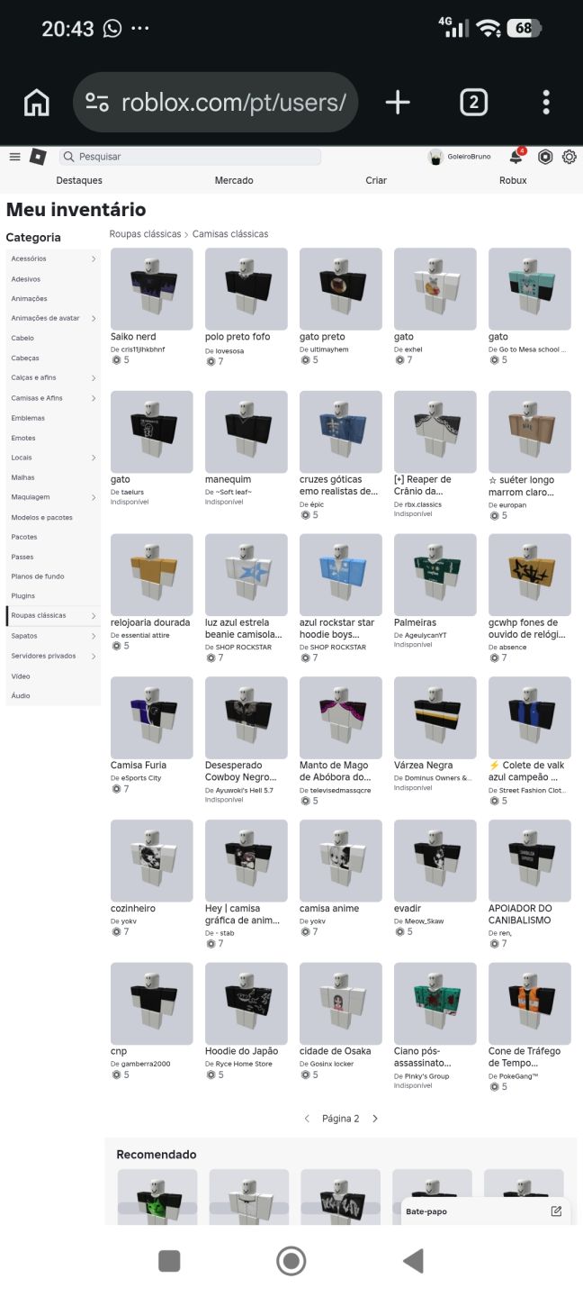 Conta roblox 2020 11k Gastos mais GoldLika: Battle e varios Off Sales