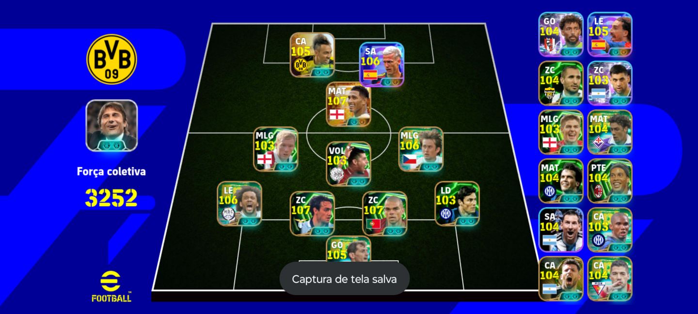 CONTA eFOOTBALL À VENDA! ELENCO FORTE, CRAQUES E ÓTIMOS JOGADORES!