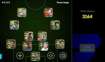 Duas contas de efootball, uma com gullit 107 e outra com Neymar 105
